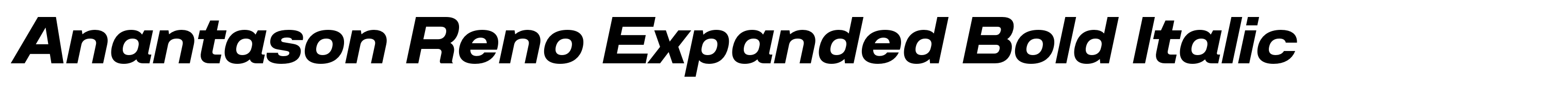 Anantason Reno Expanded Bold Italic